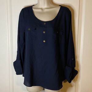 Sweet Wanderer Midnight Blue Blouse
